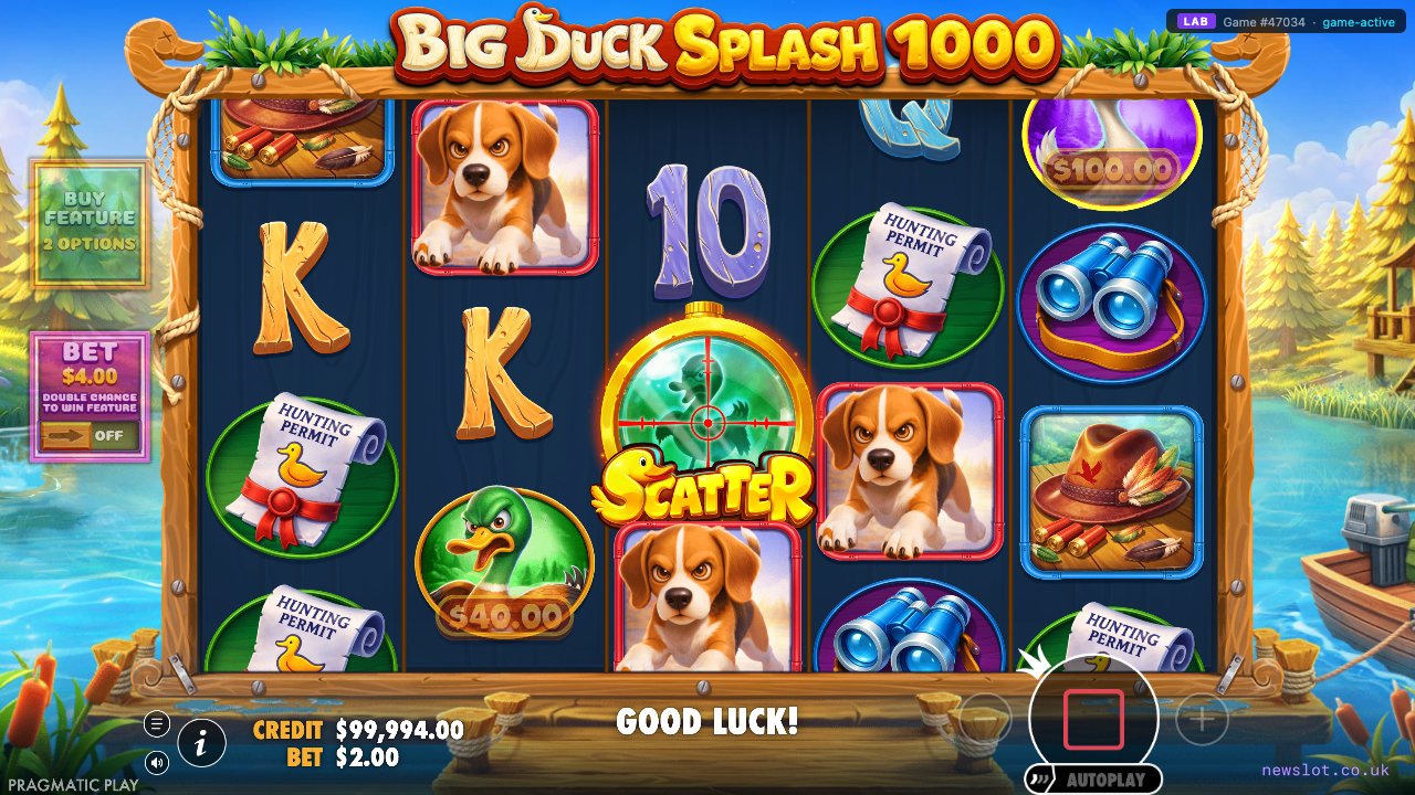 Big Duck Splash 1000 reels in motion