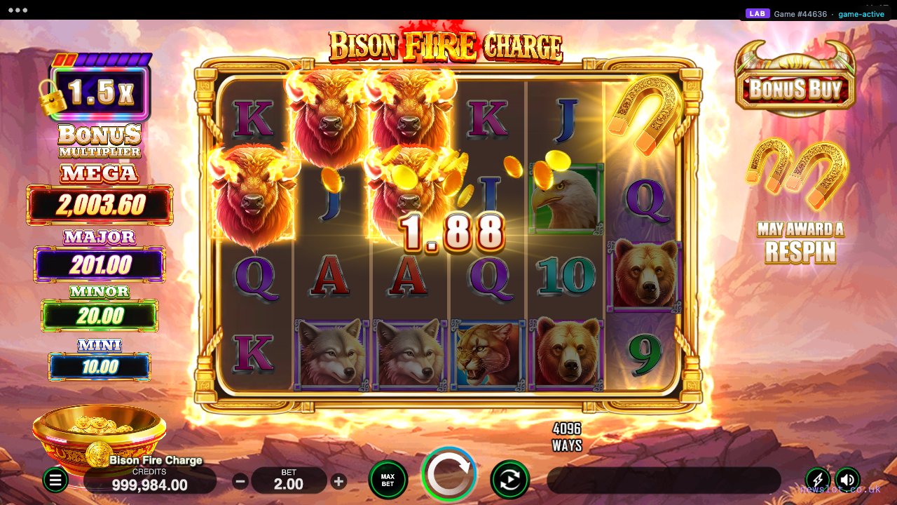 Bison Fire Charge reels in motion