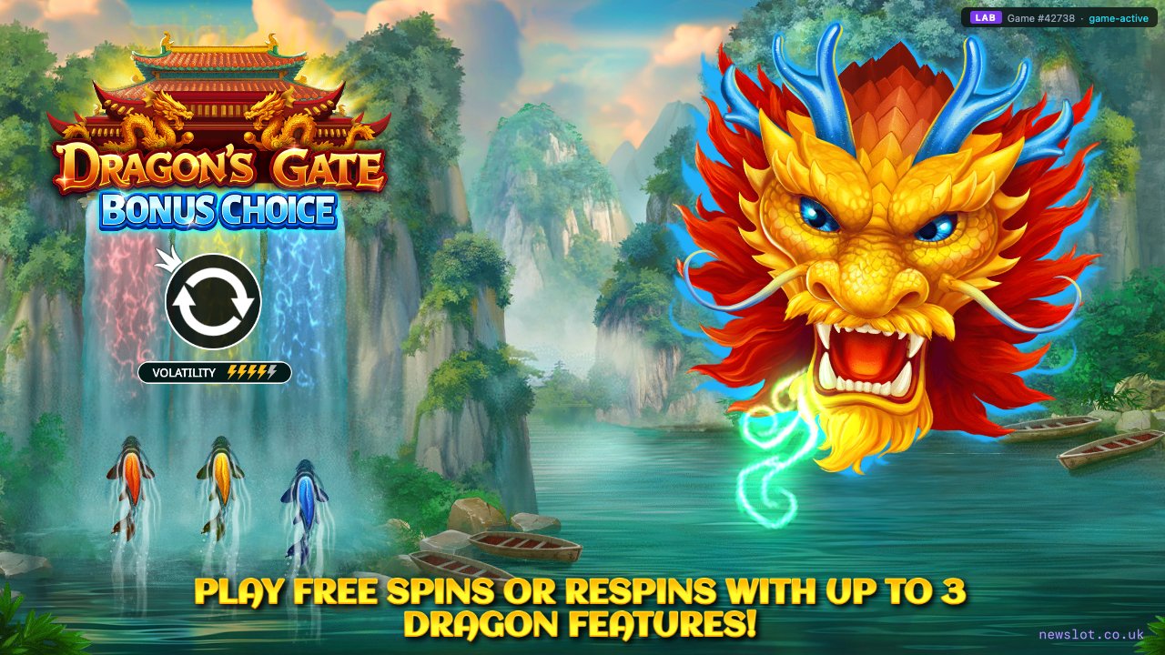 Dragon's Gate - Bonus Choice reels in motion