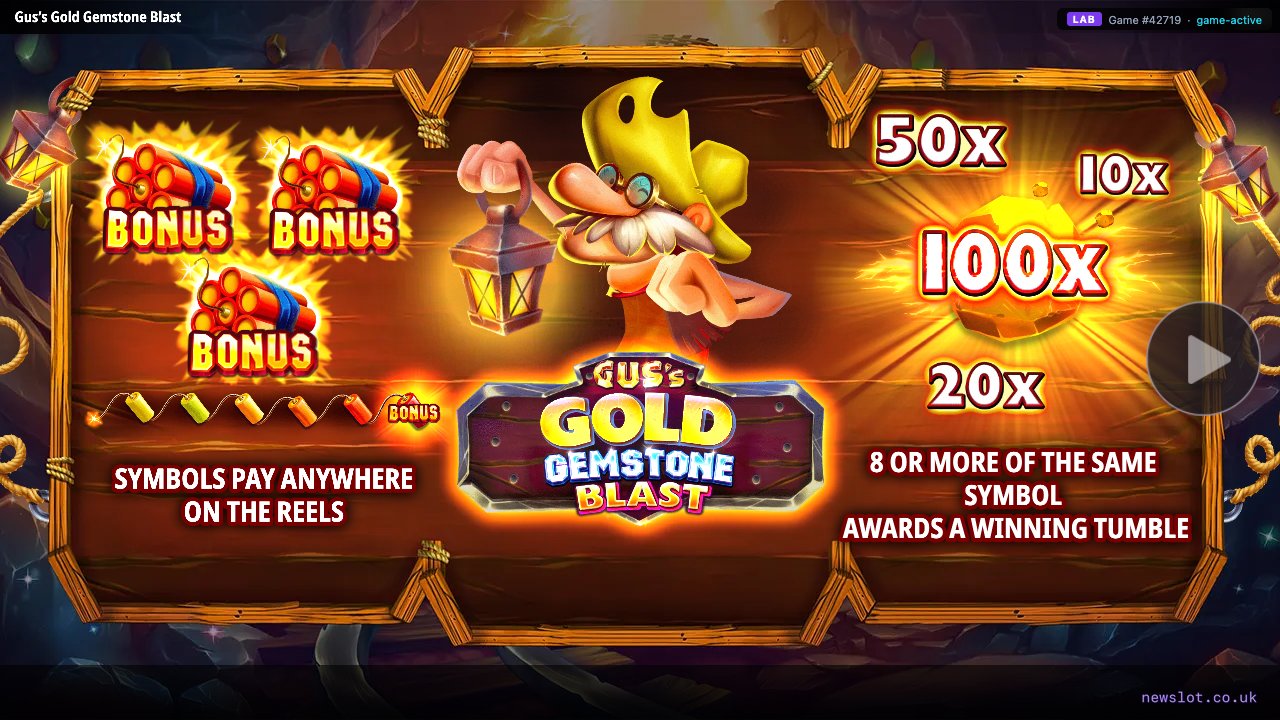 Gus's Gold Gemstone Blast reels in motion