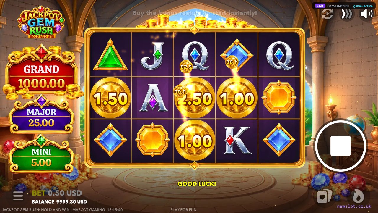 Jackpot Gem Rush reels in motion