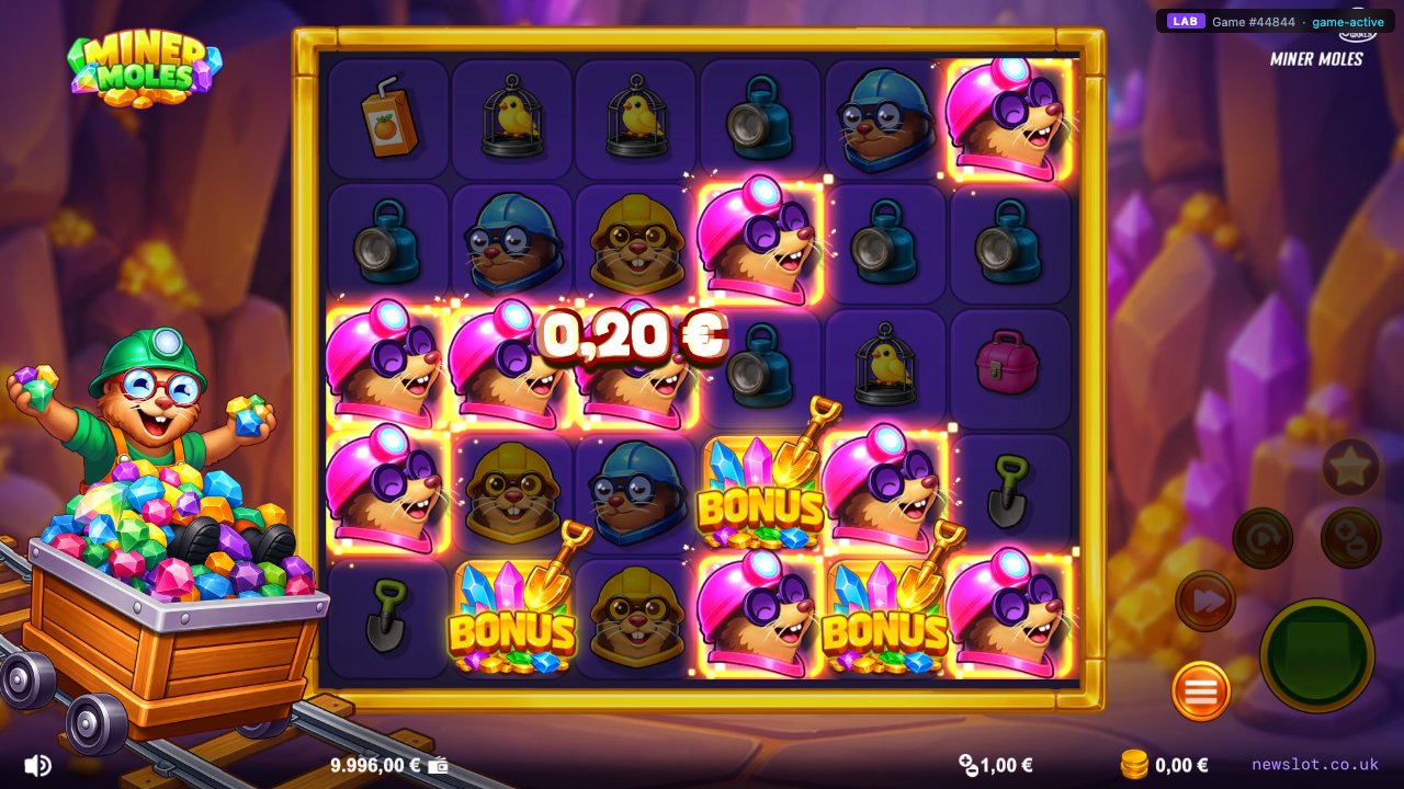 Miner Moles reels in motion