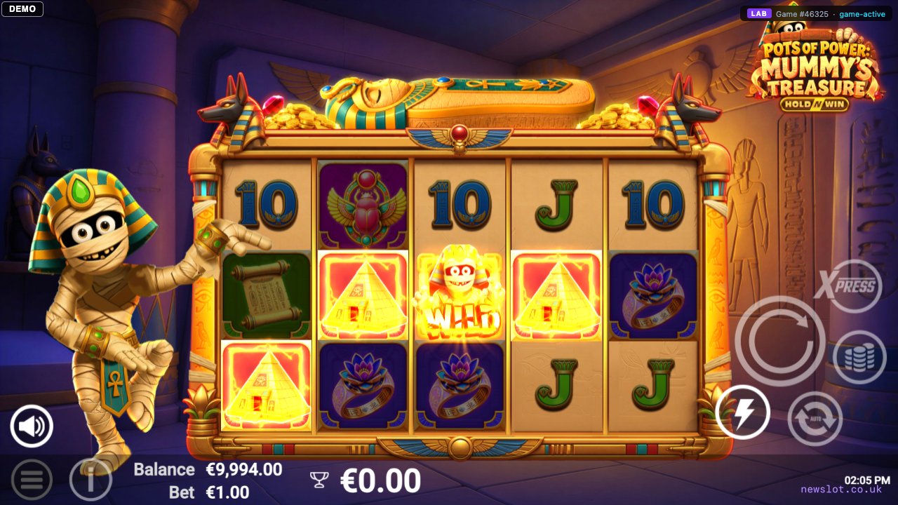 Pots of Power: Mummy's Treasure reels in motion
