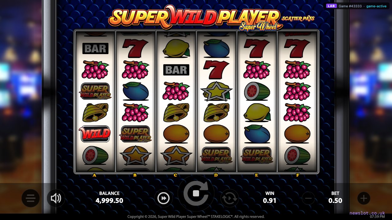 Super Wild Player Super Wheel reels in motion