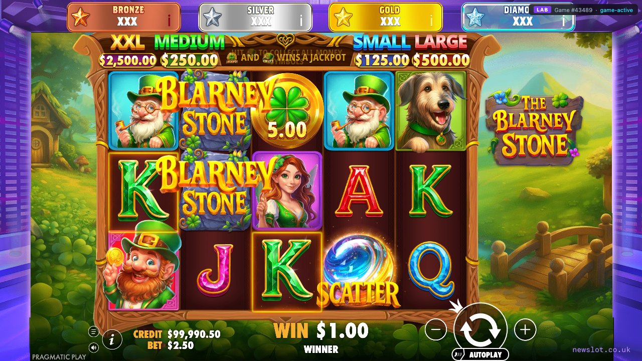 The Blarney Stone - Jackpot Star reels in motion