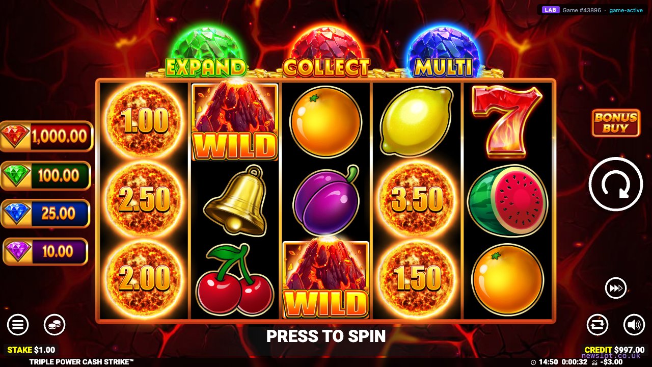 Triple Power Cash Strike reels in motion